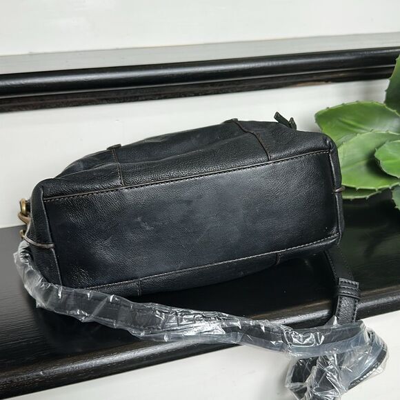 Fossil, genuine, leather shoulder tote, Crossbody satchel purse laptop, business - Picture 7 of 7